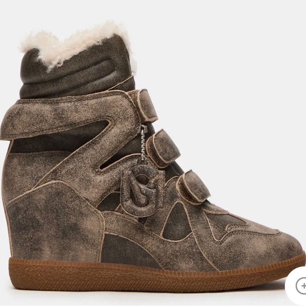Mavi Brown and Tan Wedge Sneakers
